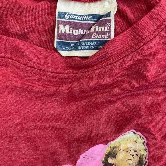 Mighty Fine “Napoleon Dynamite” Tshirt Red **SIZE  BETWEEN S/M Tag Missing - Picture 3 of 5